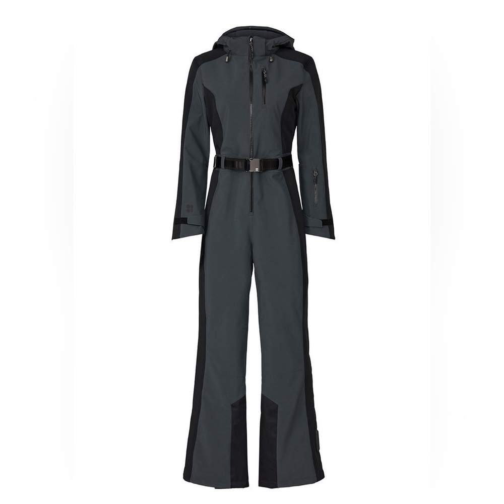 Sweaty Betty Backcountry Ski All In One Jumpsuit - Charcoal and Black